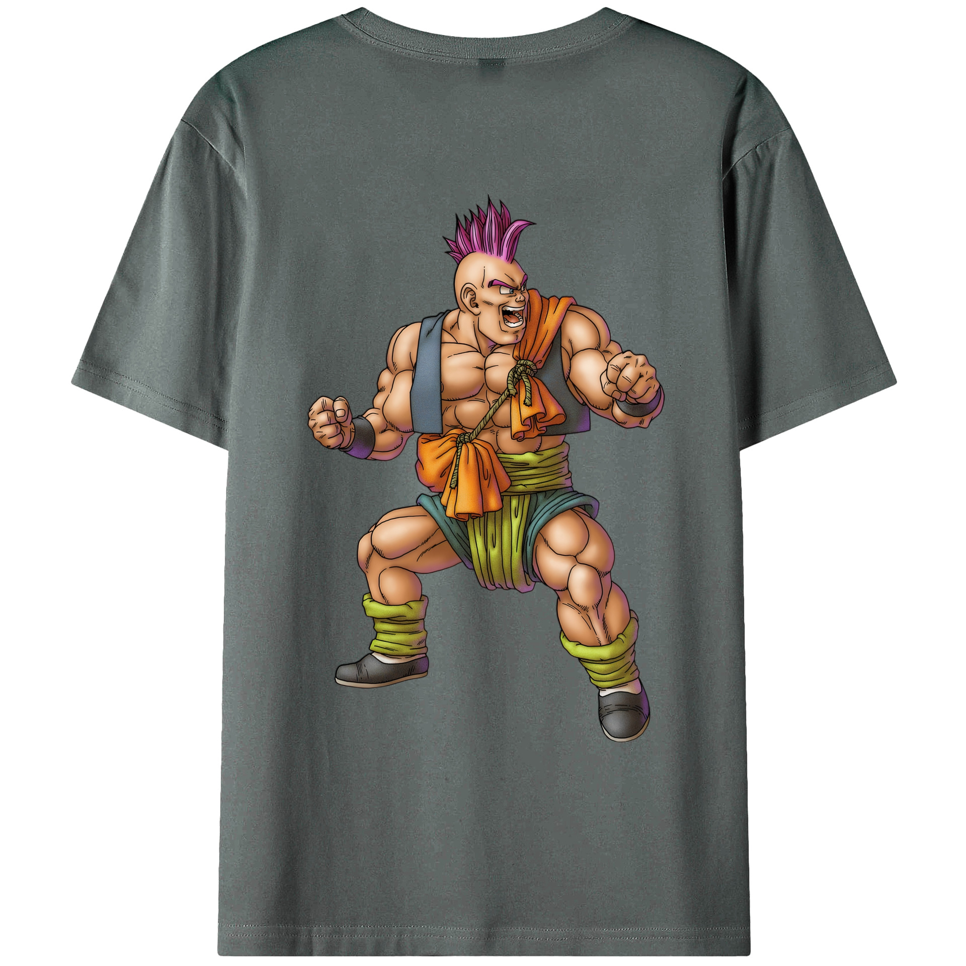 （画像用） ドラゴンクエスト Doragon Kuesuto Dragon Quest 綿100％ メンズ半袖Tシャツ（バックプリント） 通気性
